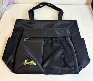 Sweeford NEW Black Everyday Multi-Pocket Casual Water-Resistant Purse Tote Bag thumbnail 1