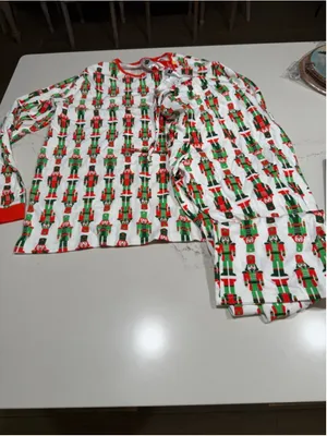 NEW Merry Moments 100% Cotton Holiday Pajama Set XL thumbnail 2