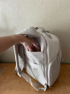Bagsmart 2 in 1 Small Camera Backpack for DSLR Photography Traveling Trip Beige thumbnail 6