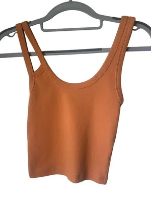 Abercrombie Orange Ribbed Tank - XS thumbnail 1