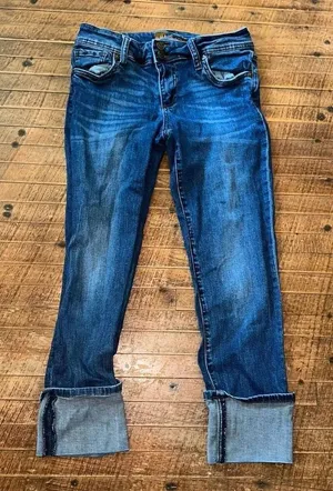 Kut from the Kloth size 4 cuffed luxe cropped jeans thumbnail 1