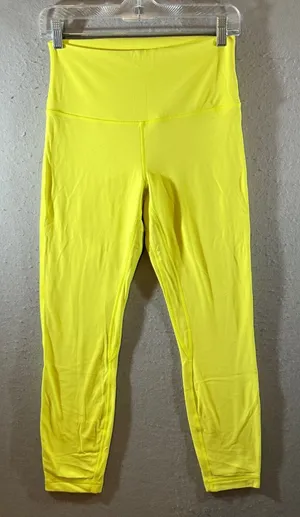 922 | Lululemon Align High-Rise 25" Nulu Yoga Leggings Electric Lemon Yellow‎ 8 thumbnail 1