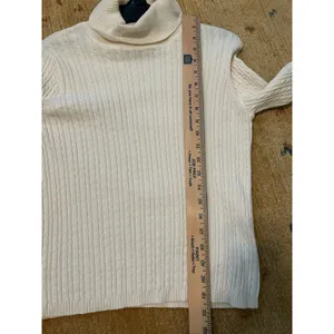 Ralph Lauren Vintage Cable Knit Turtleneck Sweater Size Small Preppy Old Money thumbnail 7