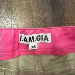 I.AM.GIA Pink Faux Leather Straight Leg Pants XS thumbnail 4