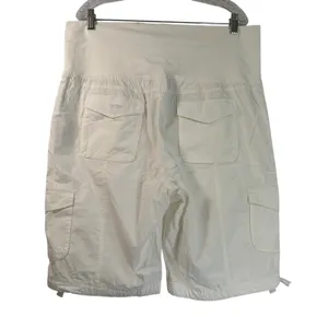 Calvin Klein Performance Womens XL Cream Quick Dry Cargo Shorts Wide Waistband thumbnail 2