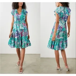 Rails Juni Gardenia floral tie waist midi dress size M thumbnail 12