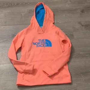 The North Face Orange and Blue Hoodie Size Small thumbnail 2