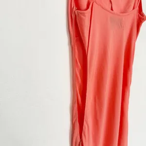 Cleobella Becket Dress Size‎ XS Coral Pink V Neck Slip Maxi Euro Summer Resort thumbnail 6