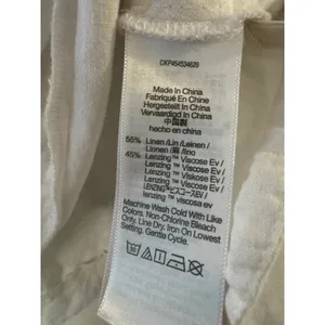 White madewell linen tank top with side button detail women's XL thumbnail 3