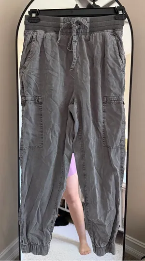 aerie Gray Cargo Jogger thumbnail 1