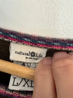 NATURAL LIFE Olive Green Knit Trim Sweatshirt with Colorful Trim thumbnail 3