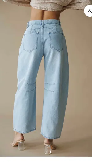 Studded Barrel Denim Jeans Blue thumbnail 2