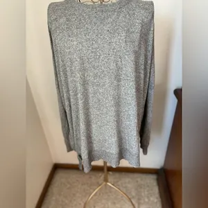 Aerie Gray Brushed Fleece Long Sleeve Top Size Smal thumbnail 6
