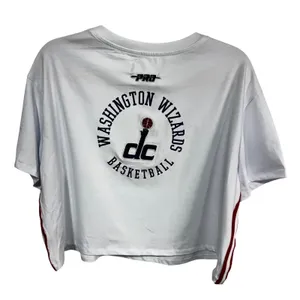 Pro Standard Women's Large White Washington Wizards NBA Boxy Crop Top Shirt New‎ thumbnail 2