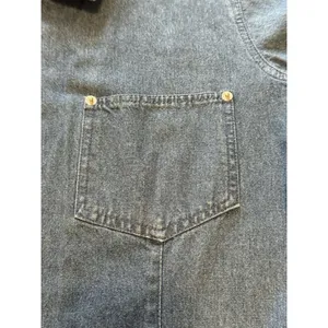 Denim & Co Women Medium Short Sleeve Zip Embroidered‎ Floral Grannycore Boho thumbnail 5
