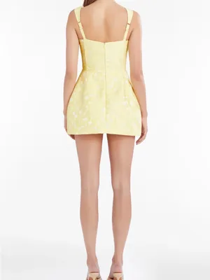 Amanda Uprichard Bethany Romper in Yellow thumbnail 4