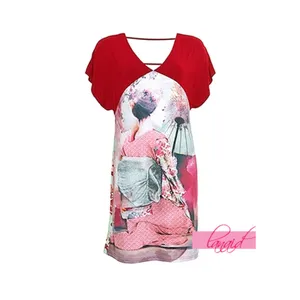 Smash! Fabia Tunic Dress Japanese Geisha Asian Woman V-Neck Strappy Cut-Outs S thumbnail 5