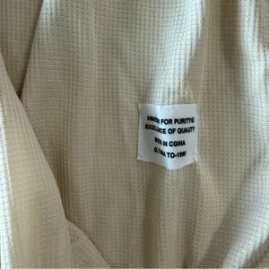 Women's Oversized Lightweight Two Piece Waffle Jogger Set Cream Size 3XL #260722 thumbnail 3