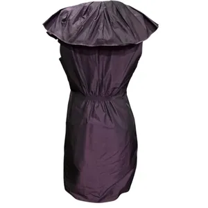 BCBGmaxazria Ruffle Mini Dress Womens S Dark Plum Night Luxe Party Dark Romantic thumbnail 6