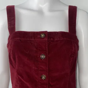 Hollister Maroon Corduroy Button-Down Dress thumbnail 3