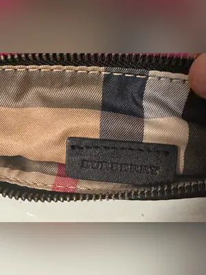 Burberry Hot Pink Nylon Cosmetic Pouch with Black Trim thumbnail 4