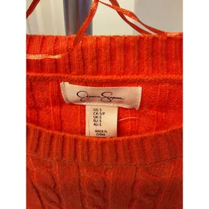 Jessica Simpson Super Soft and Cozy Sweater Orange Size Small Pullover Sweater thumbnail 2