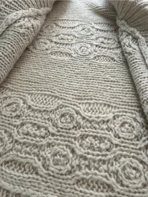 American Eagle Wool Mohair Open Front Chunky Knit Shawl Cardigan Y2K L thumbnail 9