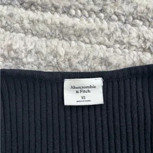 Abercrombie and Fits square neck long sleeve black bodysuit thumbnail 3
