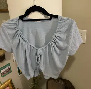 Garage light blue tie tshirt top  thumbnail 1