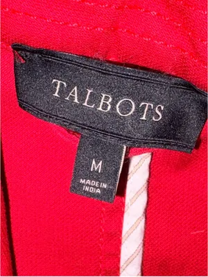 Talbots Red Cotton Twill Utility Field Jacket, Size M (21” PTP) thumbnail 12