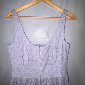 J.Crew Lavender Eyelet Button Front Midi Dress Womens 2 Event Sleeveless NWT thumbnail 3