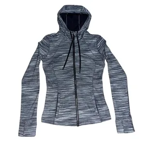 Lululemon Hooded Define Jacket Nulu Heathered Black‎ White 8 thumbnail 3
