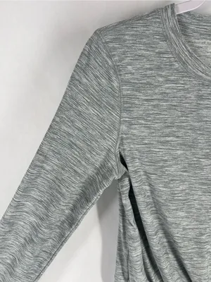 Old Navy Active Breathe ON Twist Front Workout Top Gray Space Dye Size M‎ thumbnail 3