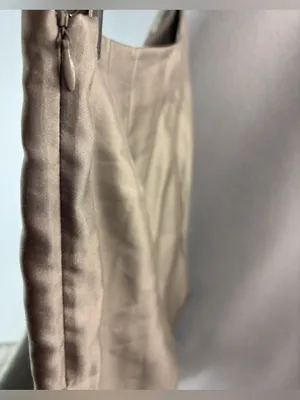 Sigrid Olsen 12 Silk Metallic Beige Cropped Trousers Pants thumbnail 4