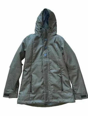 Special‎ Blend Womens Green Plaid Ski Snowboard Jacket Hood Waterproof Large thumbnail 1