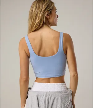 Offline by Aerie Real Me Low Key Ruched Longline Sports Bra thumbnail 4