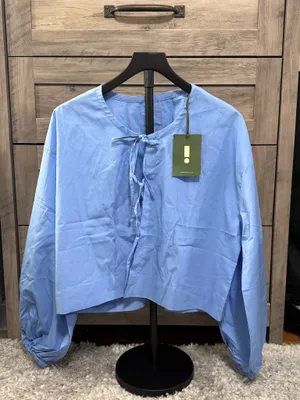 Daily Drills Poplin Resort Tie Top Malibu XS/S NWT thumbnail 3