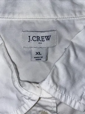 J. Crew White Sleeveless Button-Down Cotton Shirt thumbnail 2
