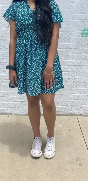 Floral dress Green Size L thumbnail 3