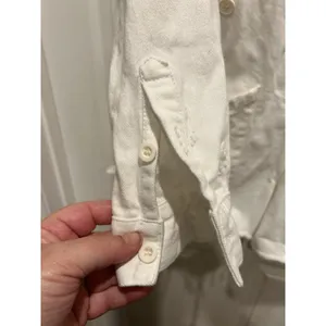 Pistola White Distressed Denim Utility Romper P1533HF-ATW Small Long Sleeve thumbnail 4