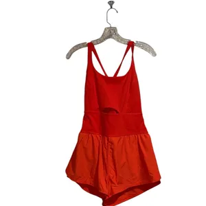 NWOT Free people movement righteous runsie  onesie Orange thumbnail 6