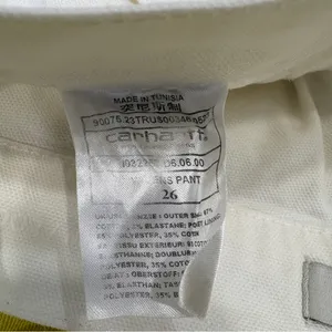 🌟Carhartt🌟 Wip Wide Leg Cotton Stretch Carpenter Pant White Sz 26 thumbnail 12