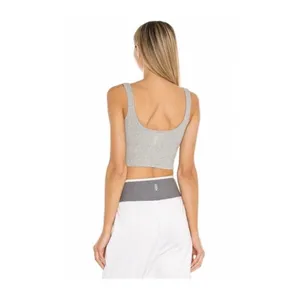 FP Movement Luxe Rib Snap Cropped Tank Gray Size Small thumbnail 3