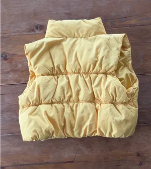 Divided H&M Puffer Vest Yellow thumbnail 3