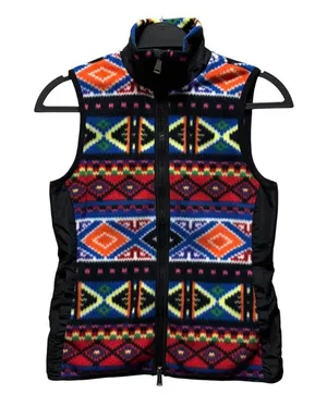 Lauren Ralph Lauren Active Fleece Aztec Print Vest Size XS Multicolor thumbnail 1