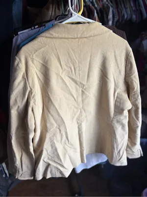L.L. Bean Women's Light Cream Corduroy Blazer 14Petite Vtg thumbnail 4
