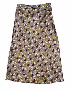 Free People Normani‎ Printed Bias Skirt Marigold Floral Size 12 thumbnail 1