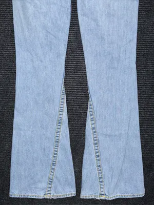RARE Vintage True Religion Ultra Low Rise Twisted Flare Jeans Distressed 27 x 33 thumbnail 7