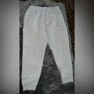Nike Sportswear Club Fleece Cargo Jogger Sweatpants in Gray Size Medium thumbnail 13