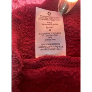 Time and‎ Tru Women Burgundy Turtleneck Sweatshirt Pullover Cropped Size M thumbnail 6